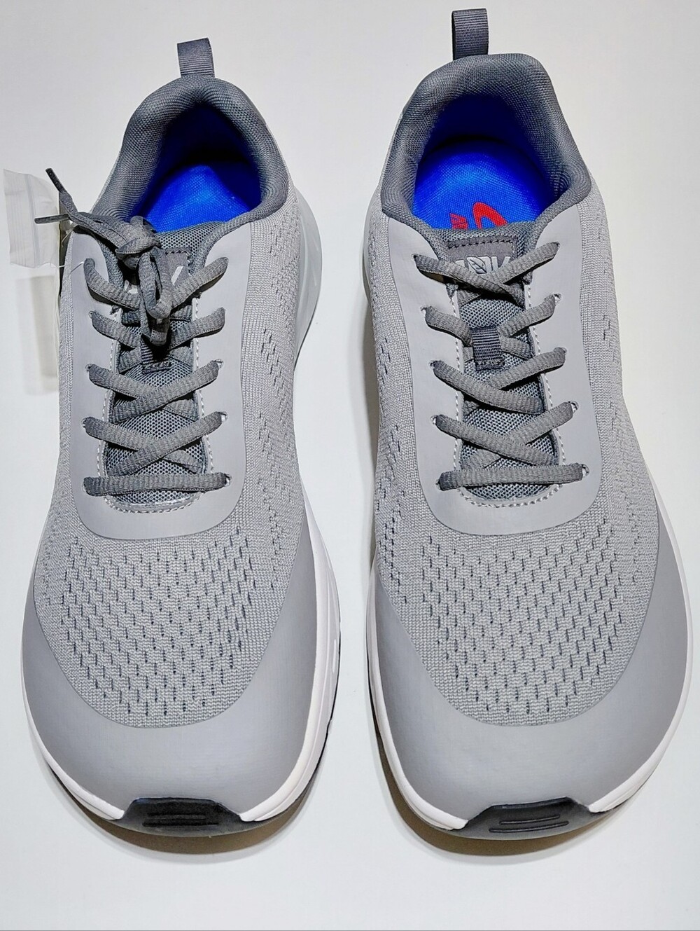 AOV Men's Gray Arch Support Wide Toe Box Walking Sneakers Size 12